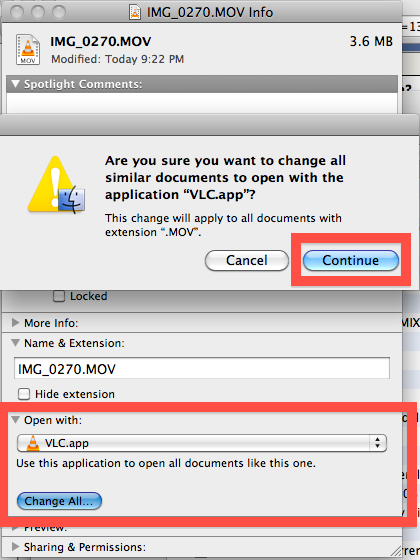 Change the default program to open files on Mac